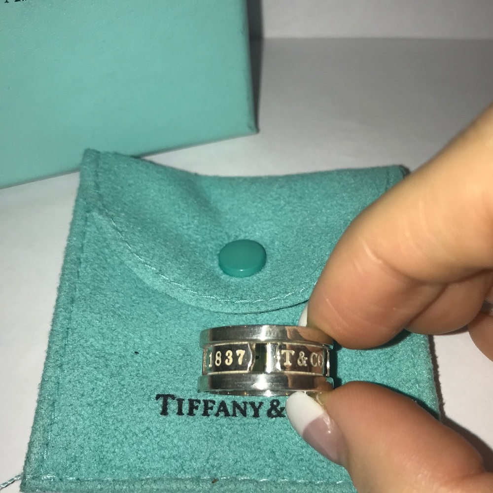 Retired Tiffany & Co T & CO 1837 Cut Out Ring